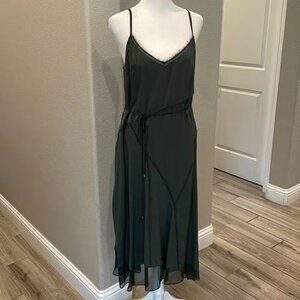 Elie Tahari Silk Slip Sleeveless MIDI Dress